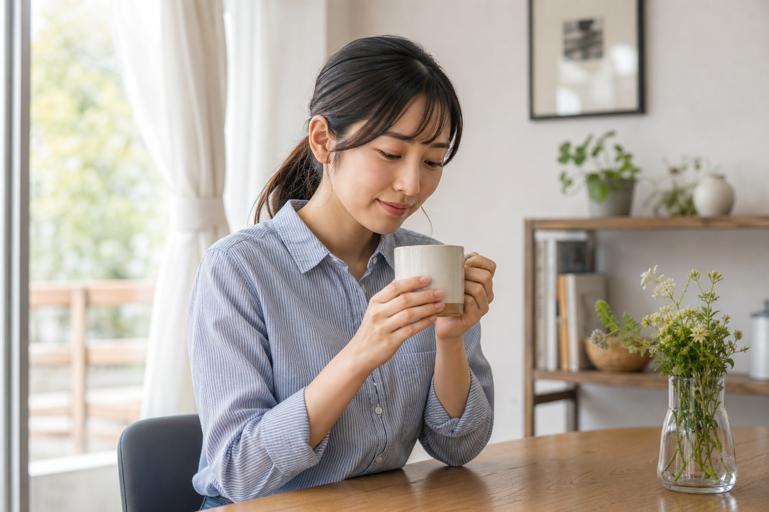 午後の“気分転換コーヒータイム”を楽しむ4つのポイントの準備をする様子