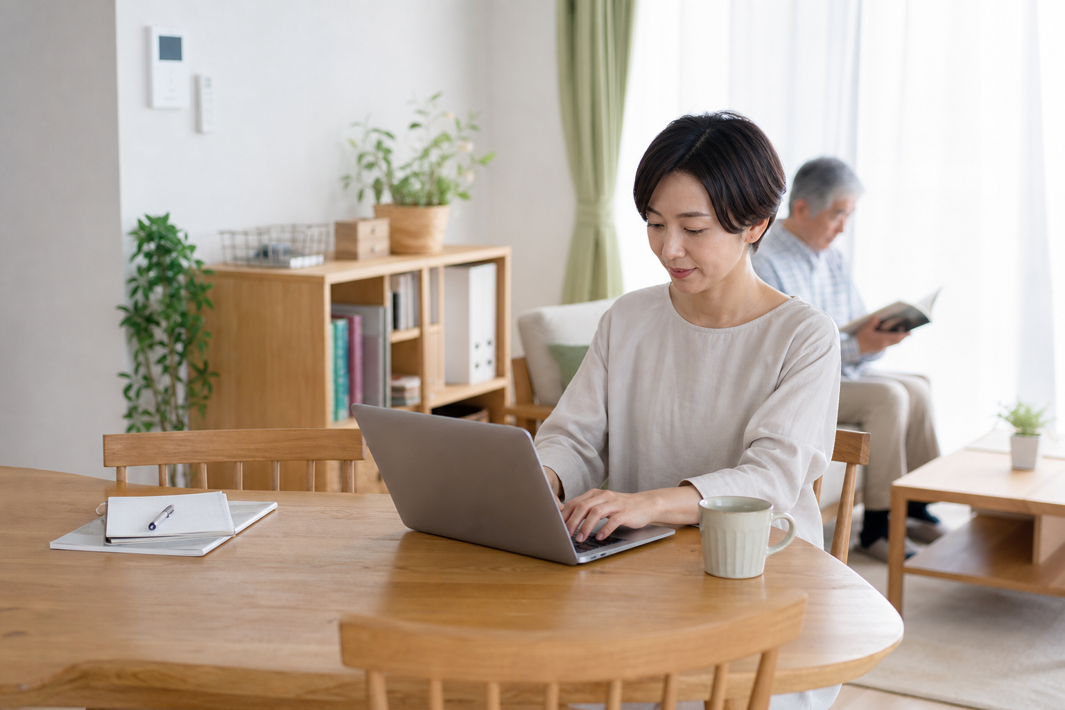 親の介護中でも仕事を続けやすくするテレワーク活用法の記事内容を表すイメージ