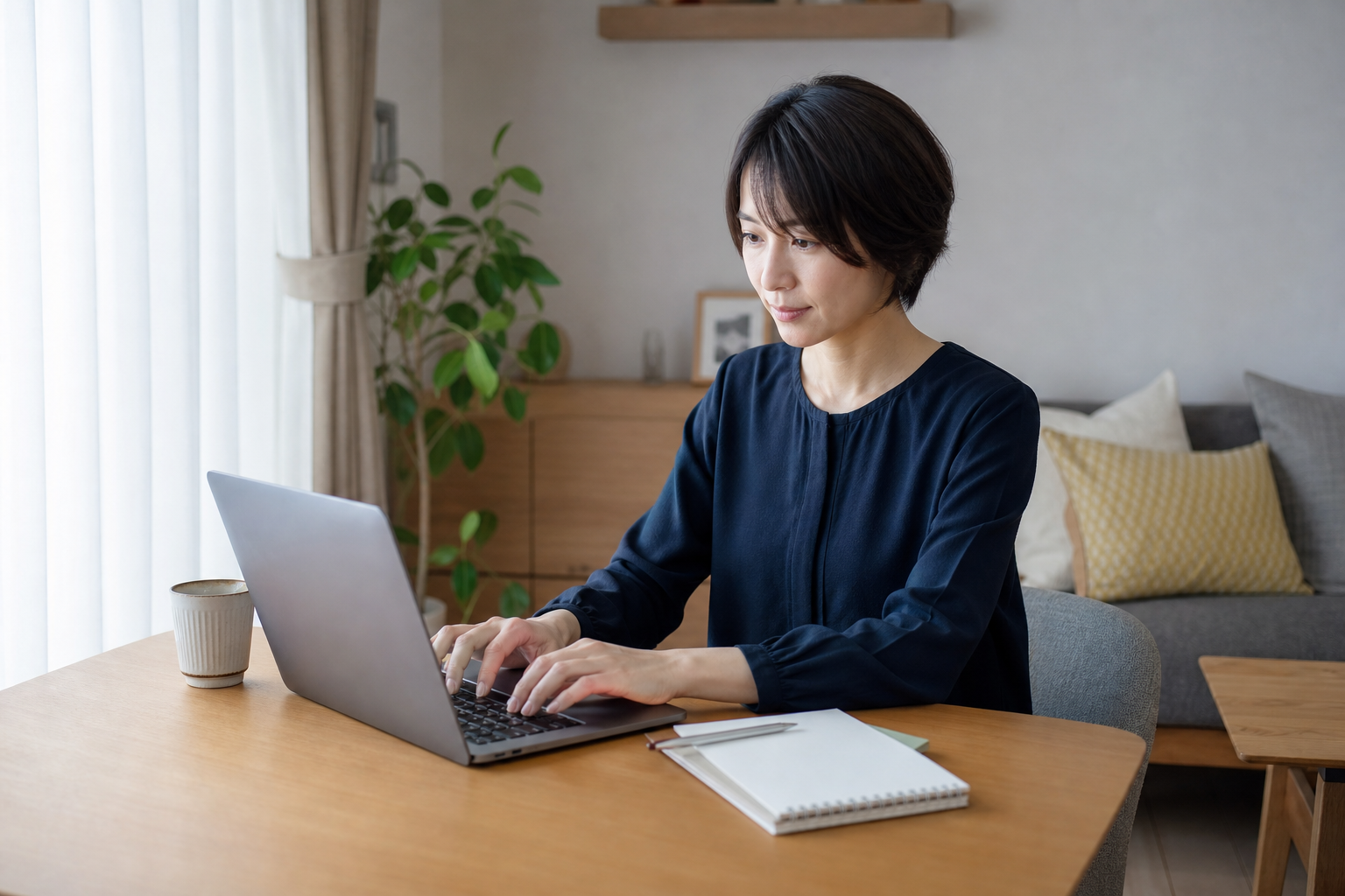 親の介護中でも仕事を続けやすくするテレワーク活用法の準備をする様子