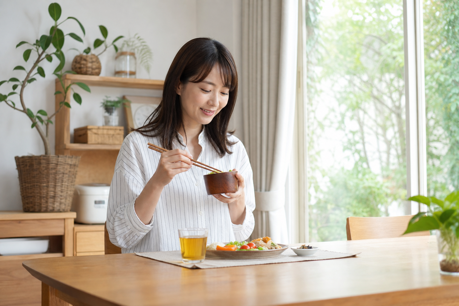 昼休みに取り入れたいリフレッシュ習慣5選の準備をする様子