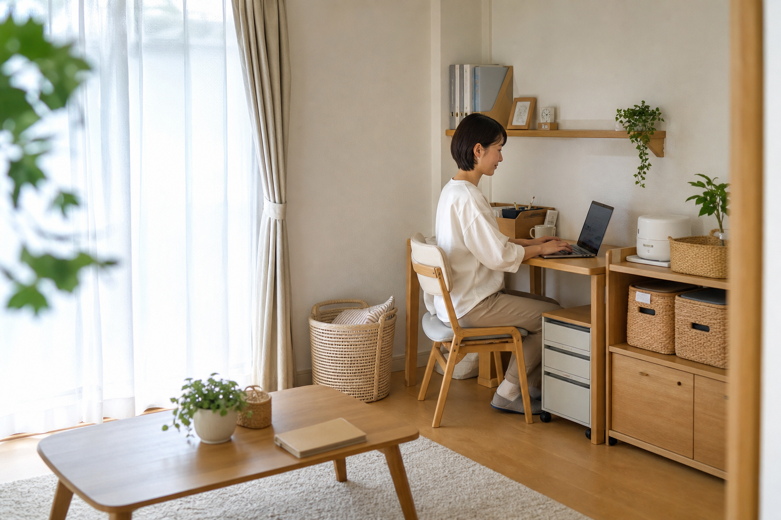 限られた部屋でも作れる“仕事＆介護コーナー”設計のポイントの記事内容を表すイメージ