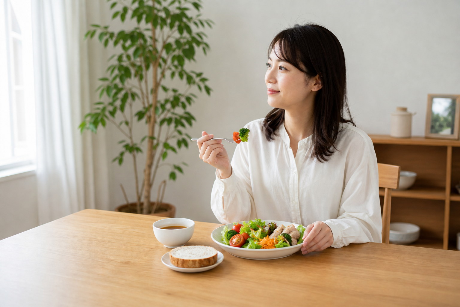 ランチ後すぐ動けるための“軽め＆栄養バランス”レシピの記事内容を表すイメージ